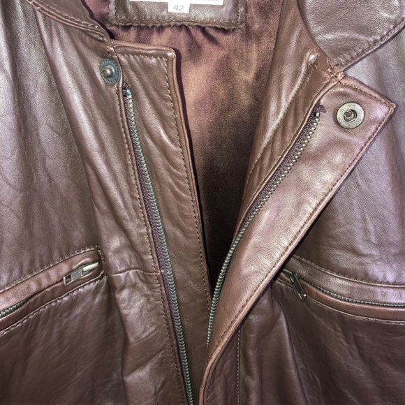 Christian Dior Vintage Leather Brown Bomber Jacket - Picture 7 of 10